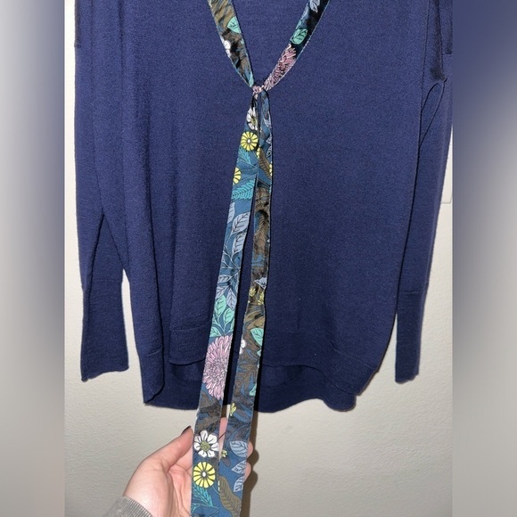 Abigail Borg for J. Crew women’s merino wool blue sweater blouse XXS office - Picture 3 of 9